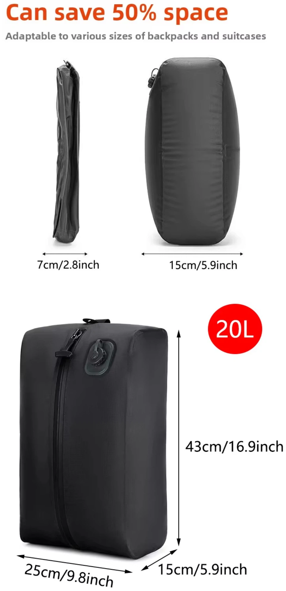 OEM wholesale travel vacuum compression bags under zipper valve and packing quality inspection OEM wholesale travel vacuum compression bags under zipper valve and packing quality inspection